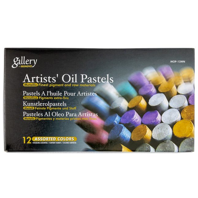 Mungyo Gallery Oil Pastels - Metallic Colours - 12 Pack