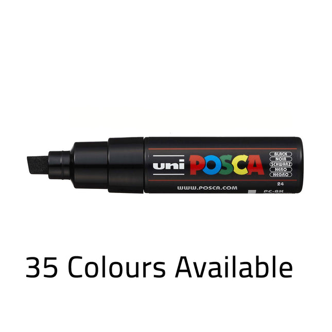 Uni Posca Marker 8.0mm Chisel Tip PC-8K