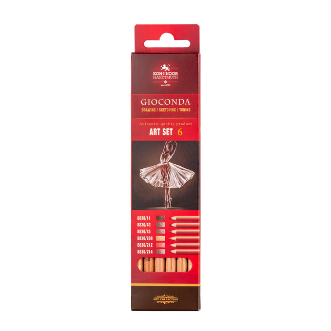 Koh-I-Noor Gioconda Earthtone Pencils - Pack of 6