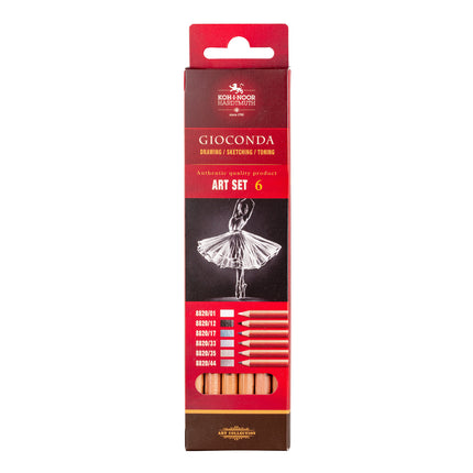 Koh-I-Noor - Gioconda Art - Greytone Pencils - Pack of 6