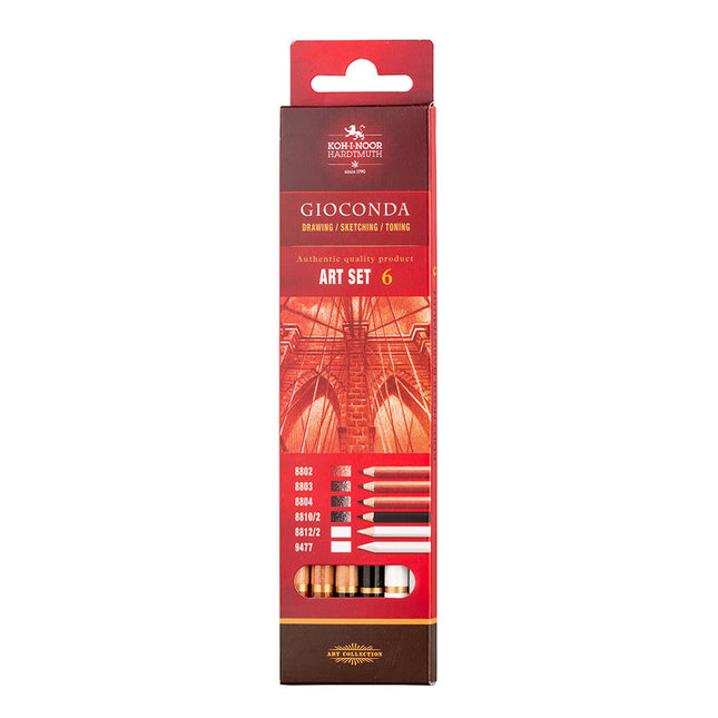 Koh-I-Noor - Gioconda Art - Sepia Pencils+Blender - Pack of 6