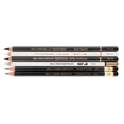 Koh-I-Noor Gioconda Black & White Pencils - Pack of 6
