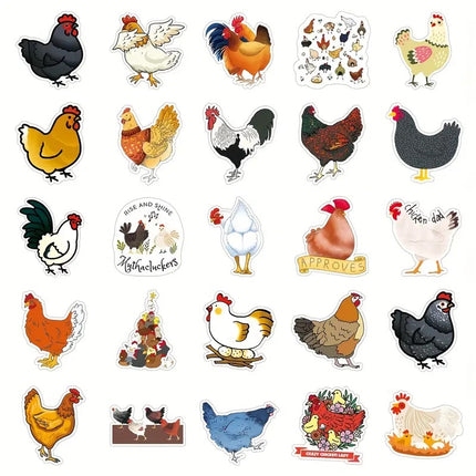 PVC Stickers - Chickens