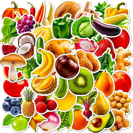 PVC Stickers - Fruit & Veg