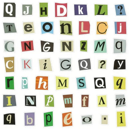 PVC Stickers - Ransom Letters