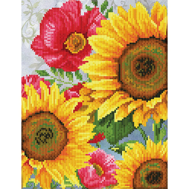 Diamond Dotz Diamond Kit - Poppies & Sunflowers