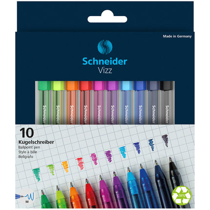 Schneider Medium Ballpoint Pen Vizz - Pack of 10
