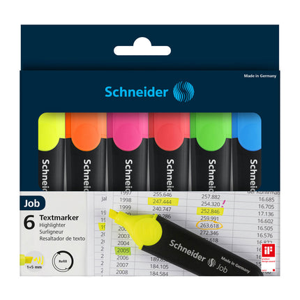 Schneider Job Highlighters - Pack of 6