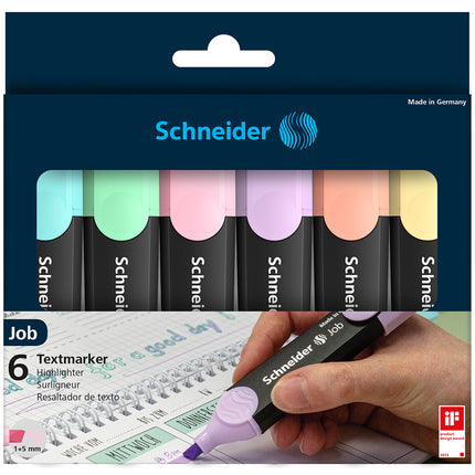 Schneider Job Highlighters Pastels  - Pack of 6