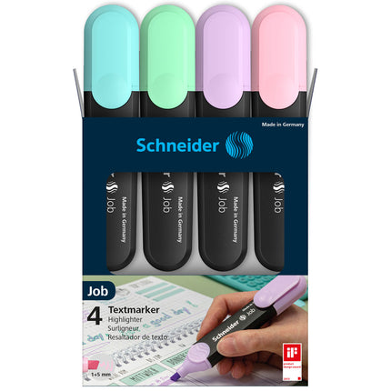 Schneider Job Highlighters Pastels - Pack of 4