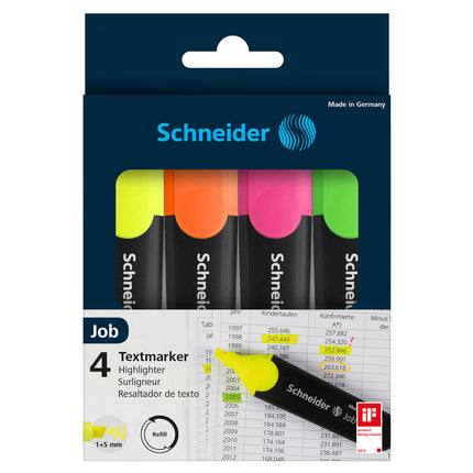 Schneider Job Highlighters - Pack of 4