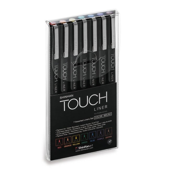 ShinHan Touch Liner Marker - Brush - Pack of 7