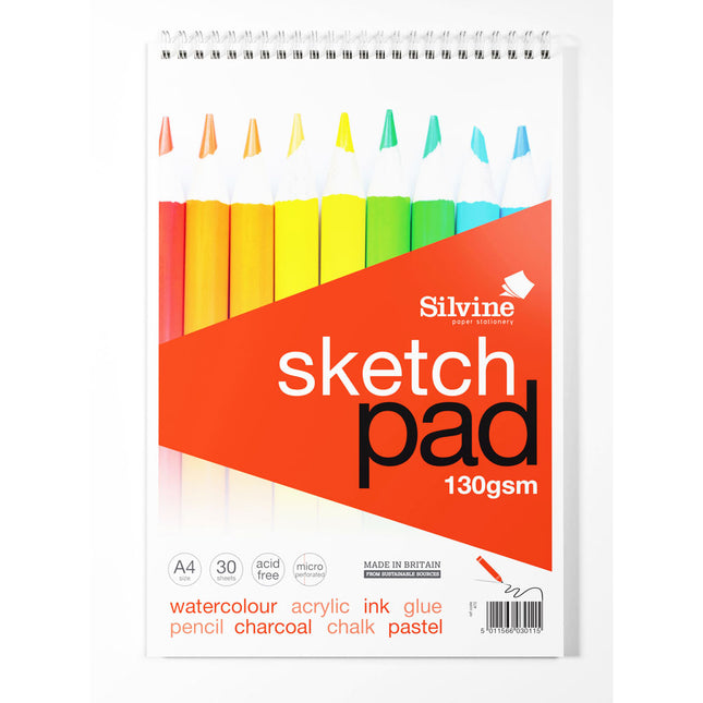 Silvine Sketch Pad Twin Wire A4