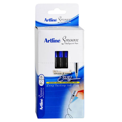Artline Smoove Ballpoint Pen - Blue Box of 50