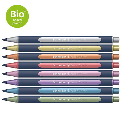 Schneider Metallic Rollerball 0.4mm - Pack of 8