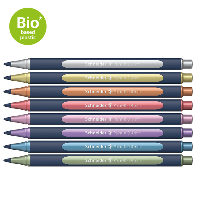 Schneider Metallic Rollerball 0.4mm - Pack of 8
