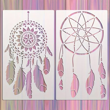 Mandala Stencils Large Dream Catchers - Set of 2