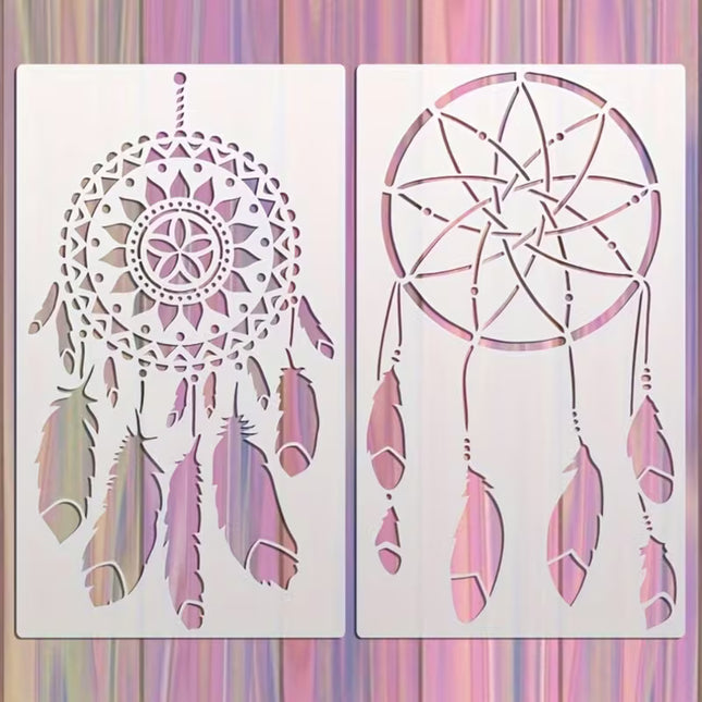 Mandala Stencils Large Dream Catchers - Set of 2