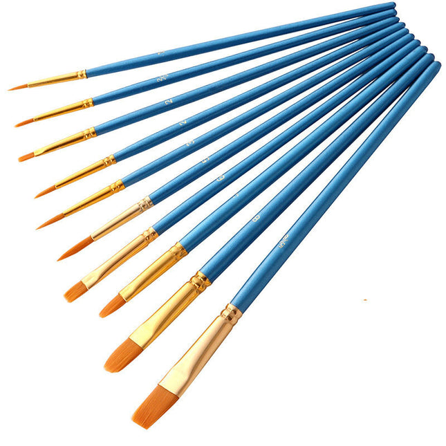 Basic Paint Brush Set - Set of 10