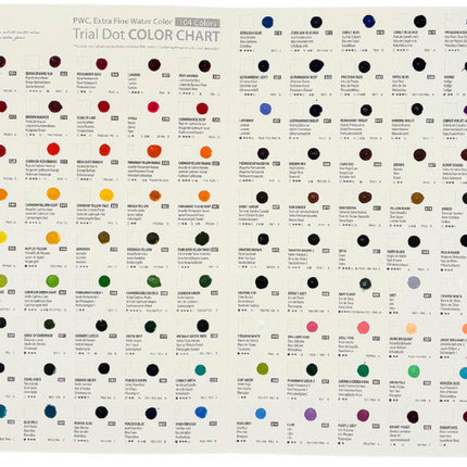 ShinHan Professional Watercolours Extra Fine - Trial Dot Chart