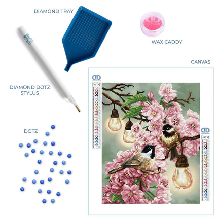 Diamond Dotz Diamond Kit - Cherry Blossoms & Chickadees