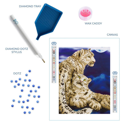 Diamond Dotz Diamond Kit - Snow Leopards