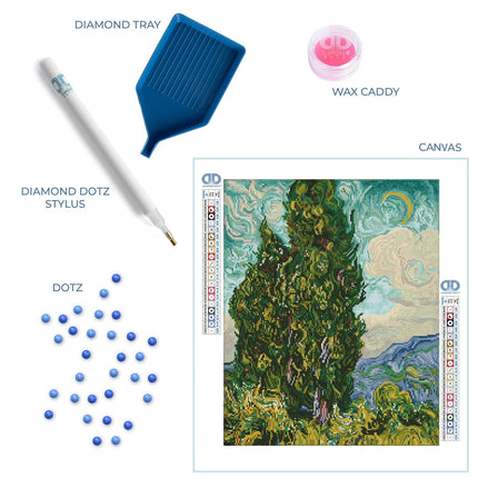 Diamond Dotz Diamond Kit - Cypresses Van Gogh