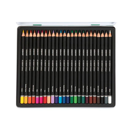 Derwent Academy Coloured Pencils - Tin of 24