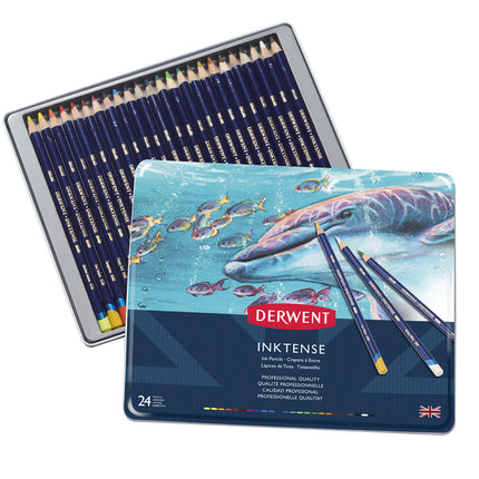 Derwent Inktense Water Soluble Pencils - Tin of 24