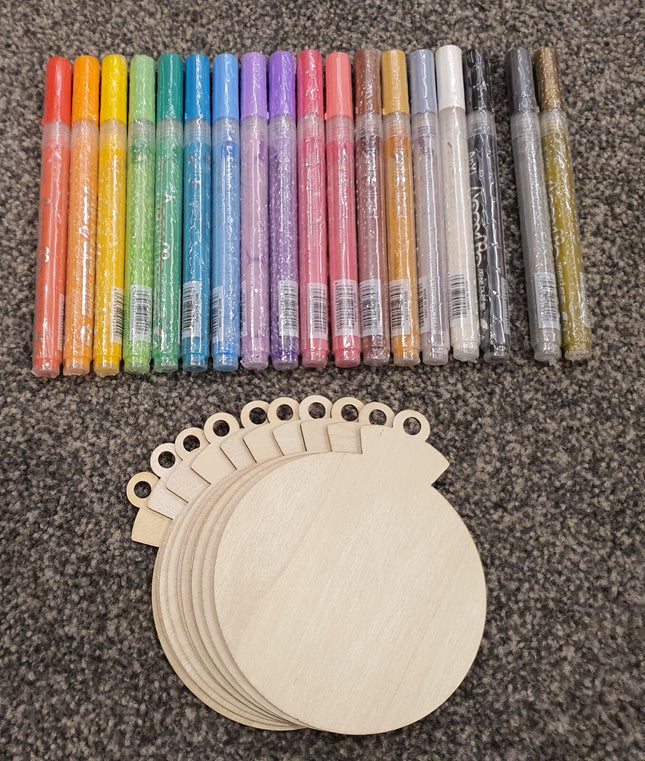 DIY Christmas Kit - With Acrylic Markers - Baubles