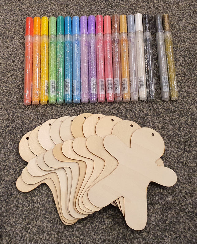 DIY Christmas Kit - With Acrylic Markers - Ginerbread Man