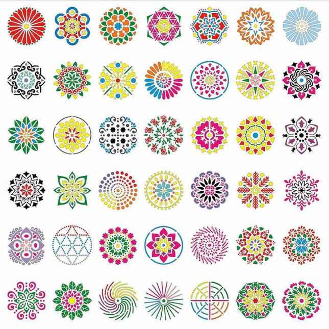 Mandala Dotting Stencils Round - Set of 42