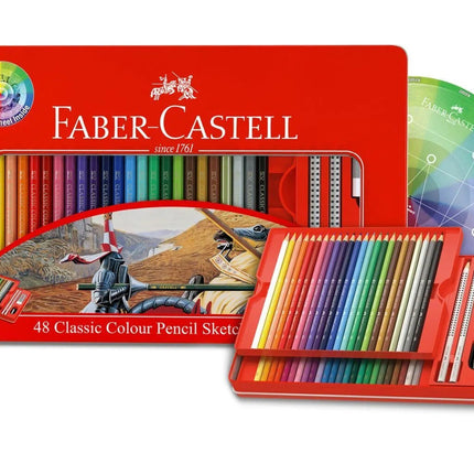 Faber-Castell Classic Colour Pencils - Tin of 48