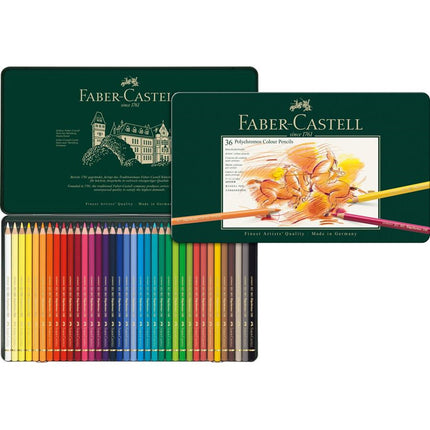 Faber-Castell Polychromos Colour Pencils - Tin of 36