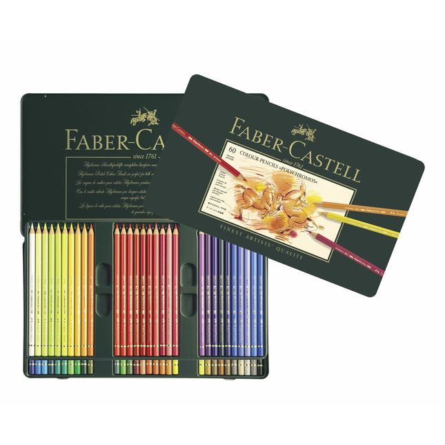 Faber-Castell Polychromos Colour Pencils - Tin of 60