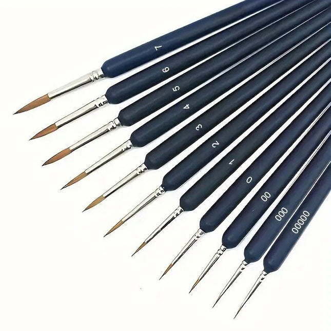 Fine Detail Paint Brush - Set of 11