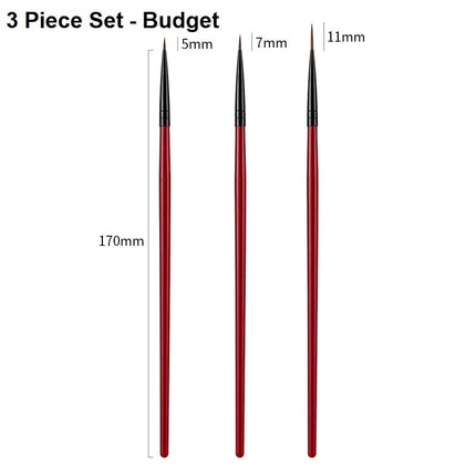Fine Line Brushes - Budget Set of 3