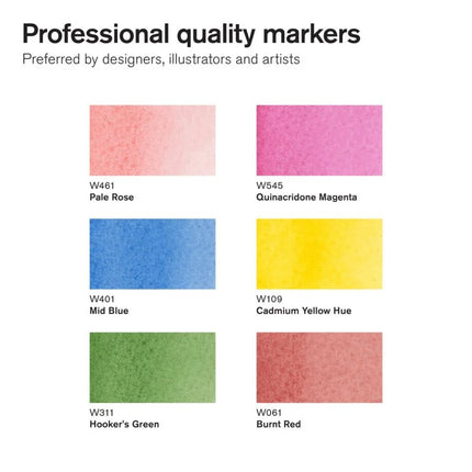 Winsor & Newton ProMarker Watercolour - Floral Tones  Set of 6