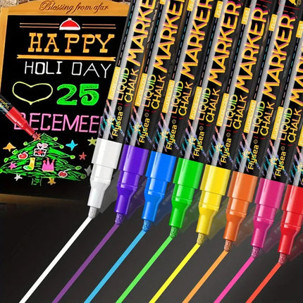 Flysea Liquid Chalk Markers - Pack of 8