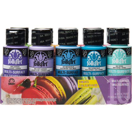 FolkArt Multi-Surface Set of 10 - Brights