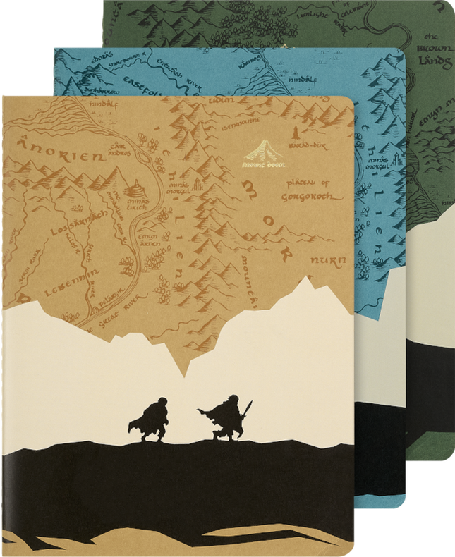 Moleskine Lord of the Rings XL Cahier Journals Ruled - Pack of 3