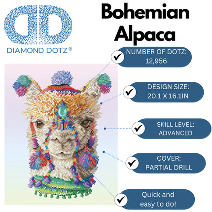 Diamond Dotz Diamond Kit - Bohemian Alpaca