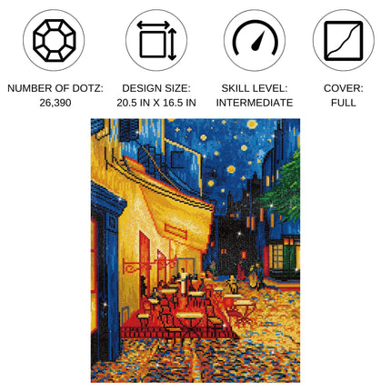 Diamond Dotz Diamond Kit - Cafe at Night (Van Gogh)