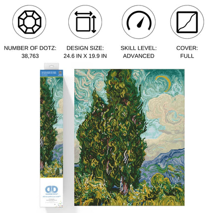 Diamond Dotz Diamond Kit - Cypresses Van Gogh