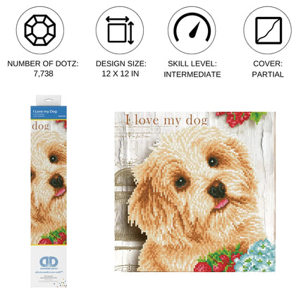 Diamond Dotz Diamond Kit - I Love my Dog