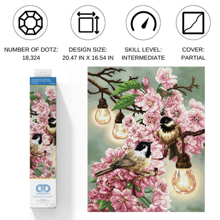 Diamond Dotz Diamond Kit - Cherry Blossoms & Chickadees