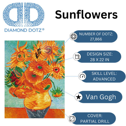 Diamond Dotz Diamond Kit - Sunflowers Van Gogh