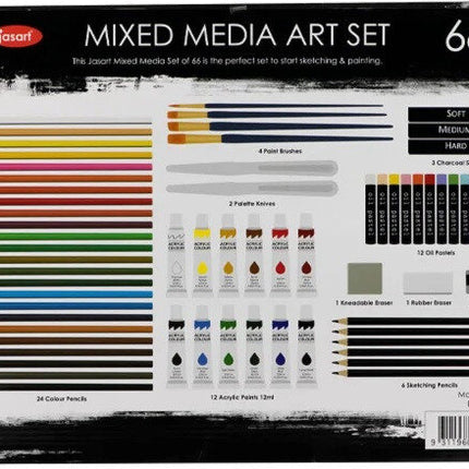 Jasart Mixed Media Set - 66 Piece