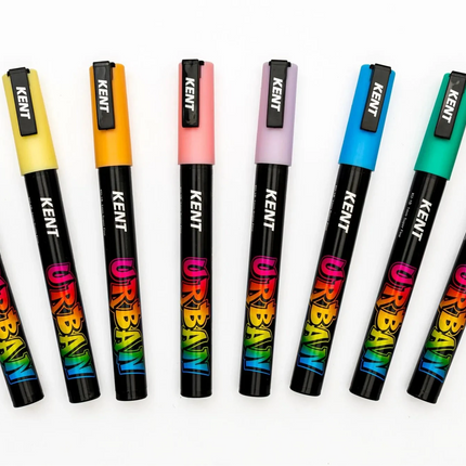 Kent Urban Acrylic Paint Marker - Super Fine Tip 8 Pack - Pastel