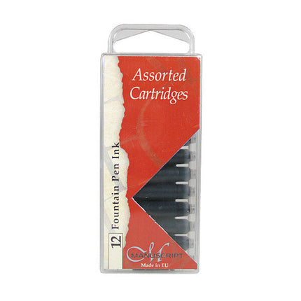 Manuscript Ink Cartridges - Pack of 12 Assorted Colours